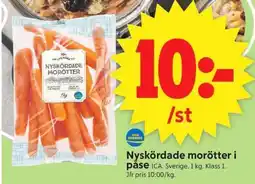 ICA Supermarket Nyskördade morötter i påse erbjuda