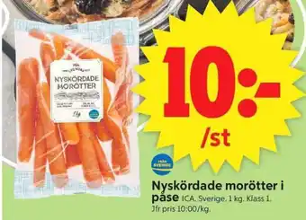 ICA Supermarket Nyskördade morötter i påse erbjuda