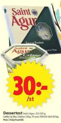 ICA Supermarket Dessertost Saint Agur erbjuda