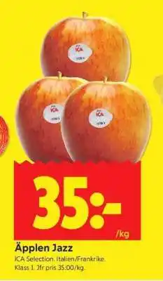 ICA Supermarket Äpplen Jazz erbjuda