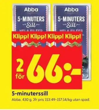 ICA Supermarket 5-minuterssill erbjuda