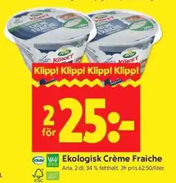 ICA Supermarket EKOLOGISK CRÈME FRAICHE erbjuda