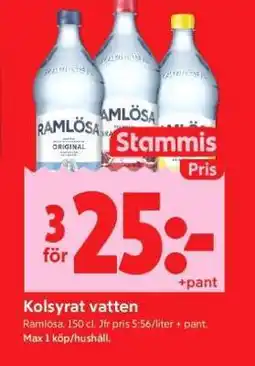 ICA Supermarket Kolsyrat vatten erbjuda