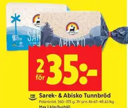 ICA Supermarket Sarek- & Abisko Tunnbröd erbjuda
