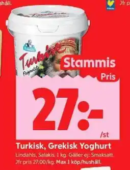 ICA Supermarket Turkisk, Grekisk Yoghurt erbjuda