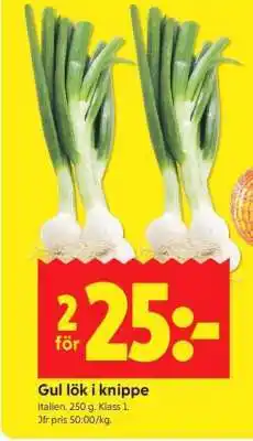 ICA Supermarket GUL LÖK I KNIPPE erbjuda