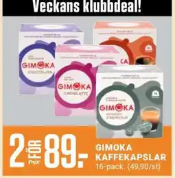 ÖoB GIMOKA KAFFEKAPSLAR erbjuda