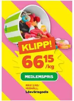 Stora Coop Lösviktsgodis erbjuda