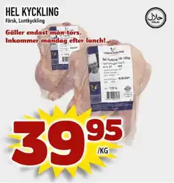 Din Mat Hel kyckling erbjuda