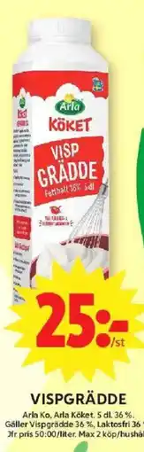 ICA Maxi Arla Köket Vispgrädde erbjuda