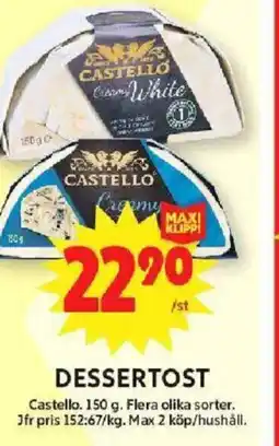 ICA Maxi Castello Dessertost erbjuda