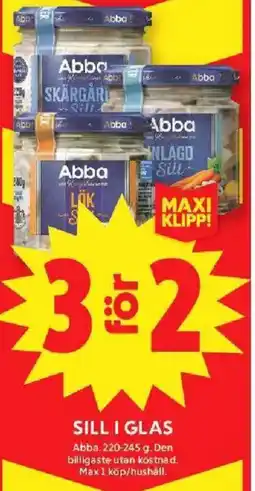 ICA Maxi Abba Sill i glas erbjuda