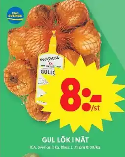 ICA Maxi ICA Gul löki nät erbjuda