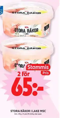 ICA Maxi ICA Stora räkor i lake MSC erbjuda