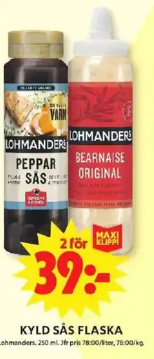 ICA Maxi LOHMANDERS Kyld sås flaska erbjuda