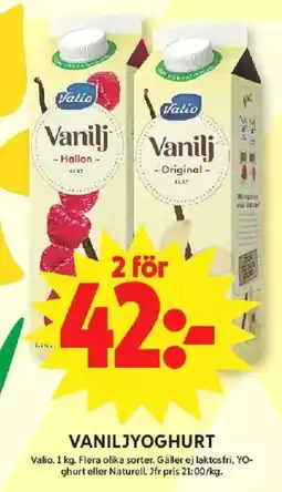 ICA Maxi Valio Vaniljyoghurt erbjuda