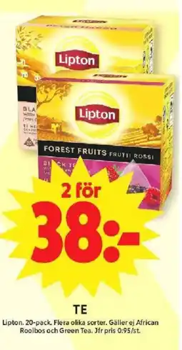 ICA Maxi Lipton Te erbjuda