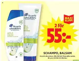 ICA Maxi Head & shoulders Schampo, balsam erbjuda