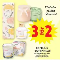 ICA Maxi Doftljus + doftpinnar erbjuda