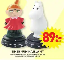 ICA Maxi Timer mumin/lilla my erbjuda