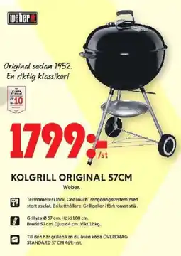 ICA Maxi Weber Kolgrill original erbjuda