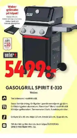 ICA Maxi Weber Gasolgrill spirit E-310 erbjuda