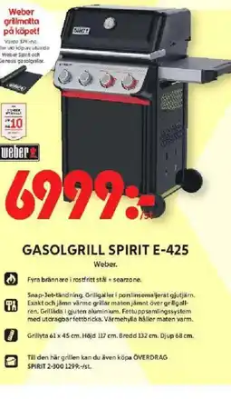 ICA Maxi Weber Gasolgrill spirit E-425 erbjuda