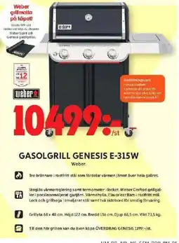 ICA Maxi Weber Gasolgrill genesis E-315W erbjuda