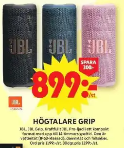 ICA Maxi JBL Högtalare grip erbjuda