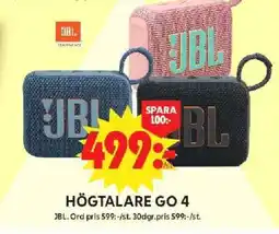 ICA Maxi JBL Högtalare go 4 erbjuda