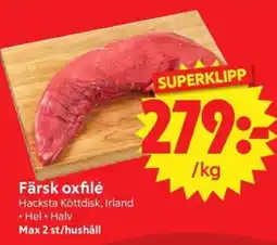 Nya Pulsen Färsk oxfilé erbjuda