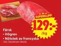 Nya Pulsen Färsk Högrev • Nötstek av fransyska erbjuda