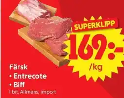 Nya Pulsen Färsk Entrecote • Biff erbjuda