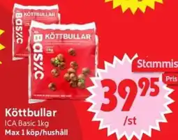Nya Pulsen ICA Basic Köttbullar erbjuda
