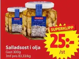 Nya Pulsen Gazi Salladsost i olja erbjuda