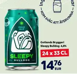 Border Shop Gotlands Bryggeri Sleepy Bulldog 4,8%, EUR 14.76 erbjuda