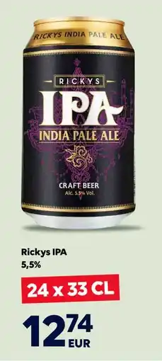 Border Shop Rickys IPA 5,5%, EUR 12.74 erbjuda