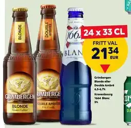 Border Shop Grimbergen Blonde eller Double Ambré 6,5-6,7% Kronenbourg 1664 Blanc 5%., EUR 21.34 erbjuda