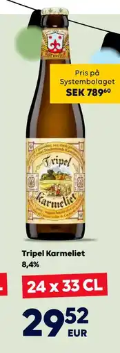 Border Shop Tripel Karmeliet 8,4%, EUR 29.52 erbjuda