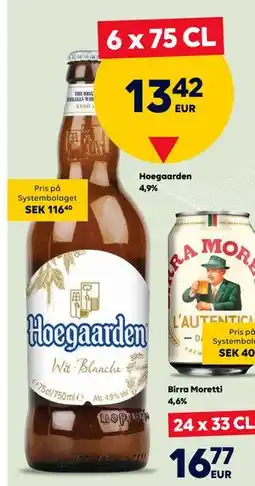 Border Shop Hoegaarden 4,9%, EUR 13.42 erbjuda