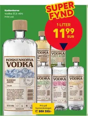 Border Shop Koskenkorva, EUR 11.99 erbjuda