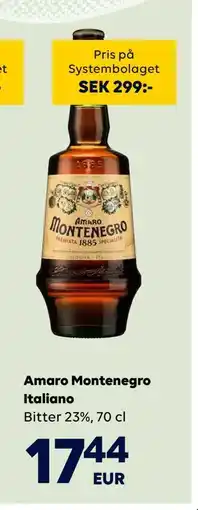 Border Shop Amaro Montenegro Italiano, EUR 17.44 erbjuda