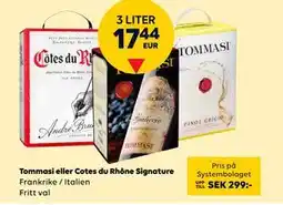 Border Shop Tommasi eller Cotes du Rhône Signature, EUR 17.44 erbjuda