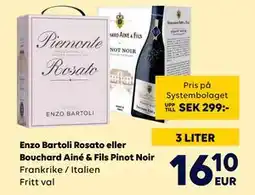 Border Shop Enzo Bartoli Rosato eller Bouchard Ainé & Fils Pinot Noir, EUR 16.1 erbjuda