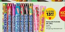 Border Shop Mentos eller Fruit-tella 296 - 328 g, EUR 13.42 erbjuda