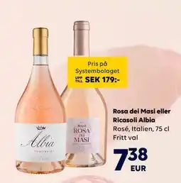 Border Shop Rosa dei Masi eller Ricasoli Albia, EUR 7.38 erbjuda