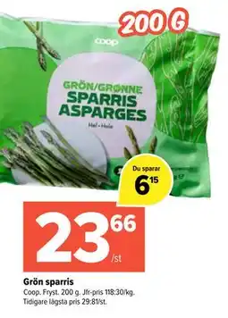 Coop Extra Grön sparris erbjuda