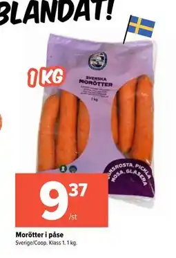 Coop Extra Morötter i påse erbjuda