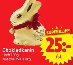 Nya Pulsen Lindt Chokladkanin erbjuda