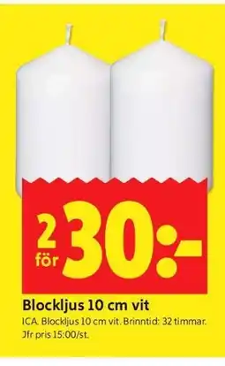 ICA Kvantum Blockljus erbjuda